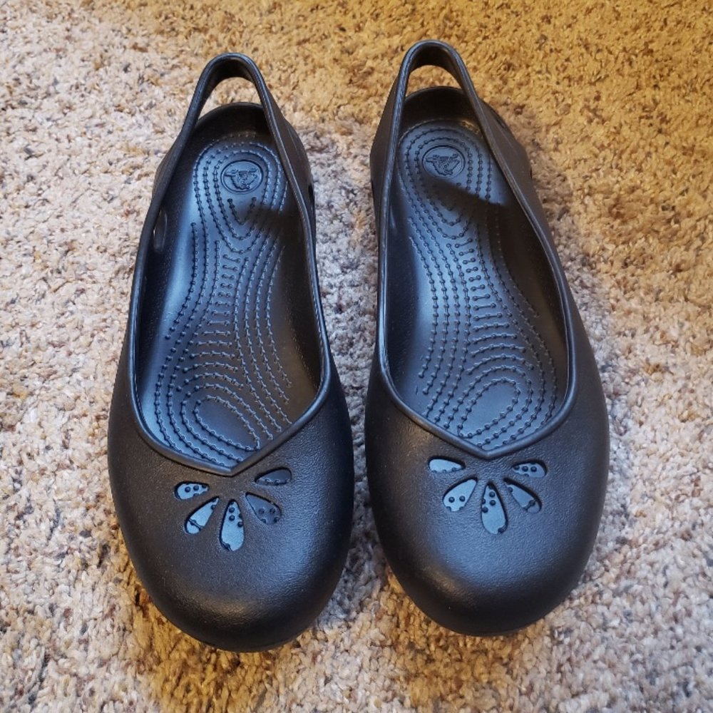 Crocs - Black flat slingback
